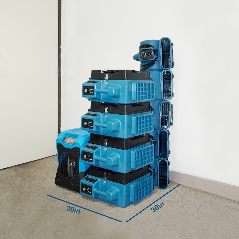 3 Stage Filtration HEPA Purifier System, Negative Air Machine, - Blue. Picture 8