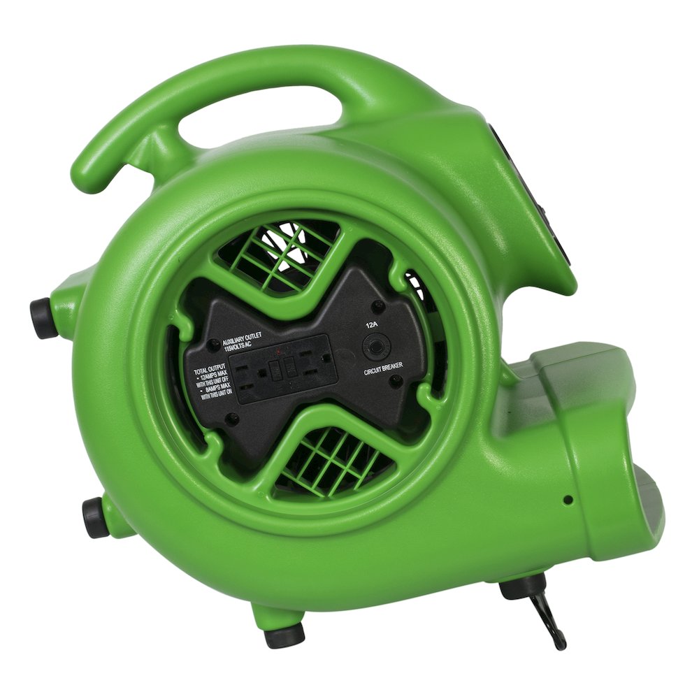 1/3 HP 2400 CFM 3 Speed, Carpet Dryer, Blower - Green. Picture 1