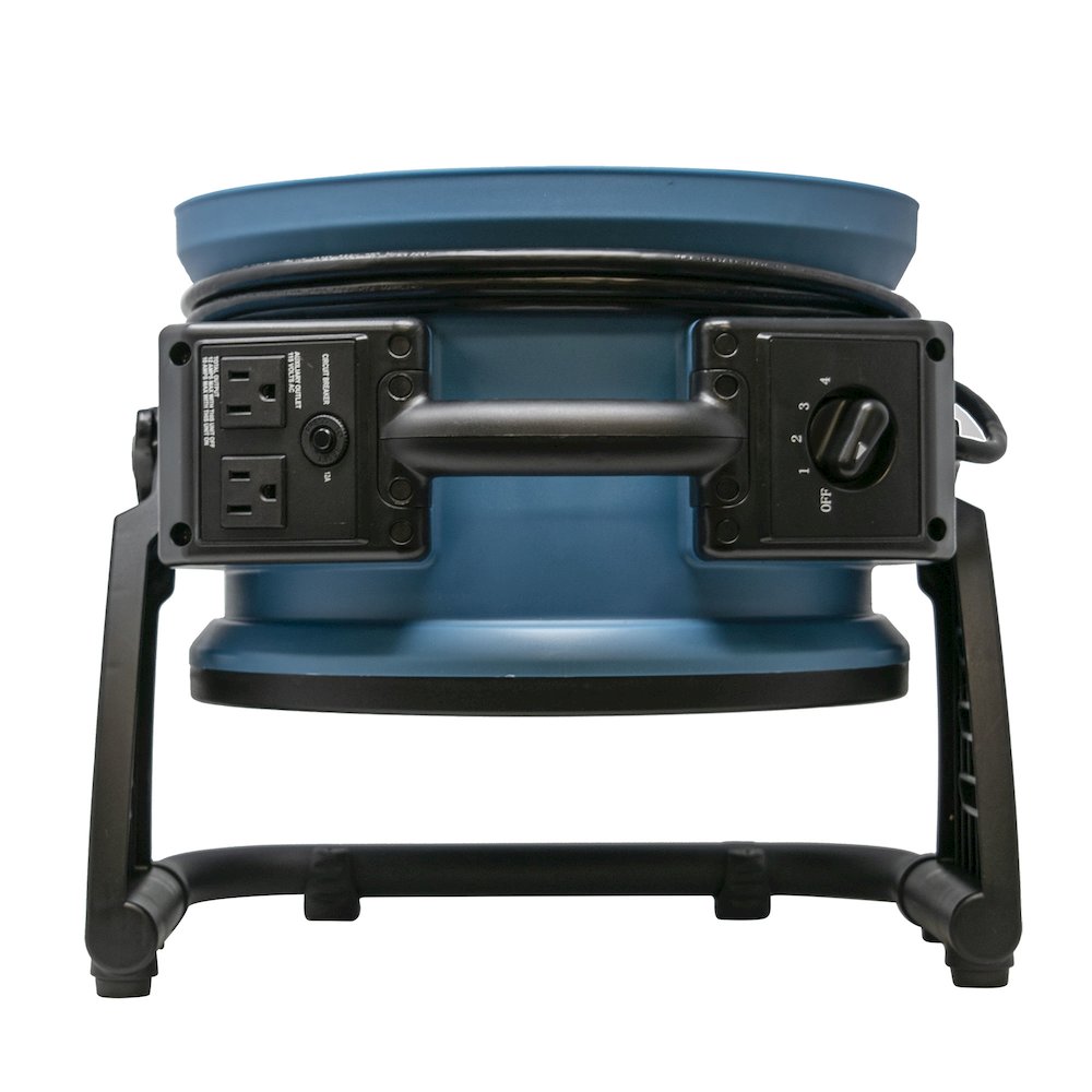 4 Speed 13" Ventilation Axial Air Mover, Blower, Fan with Built-in Power Outlets. Picture 18