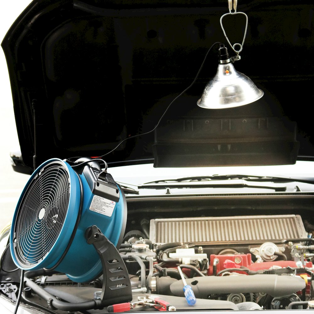 4 Speed 13" Ventilation Axial Air Mover, Blower, Fan with Built-in Power Outlets. Picture 28