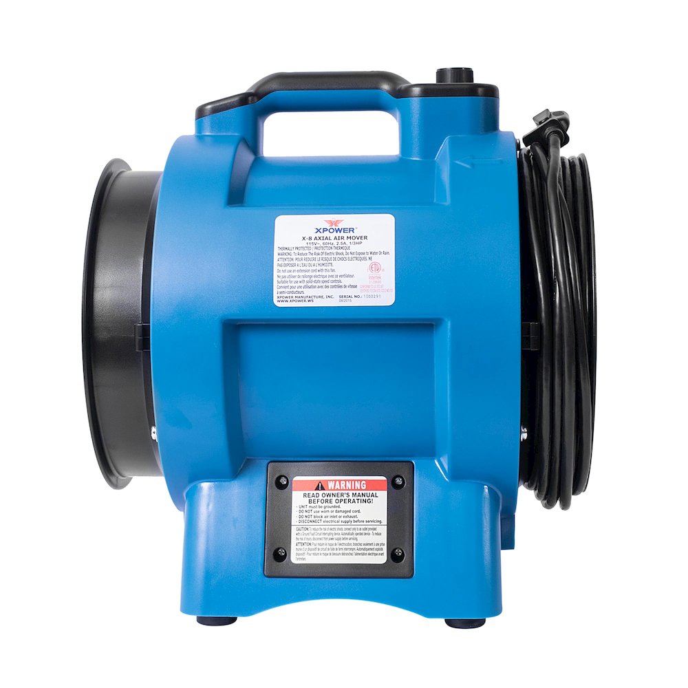 Variable Speed 8" Diameter Industrial Confined Space Ventilator Fan. Picture 7