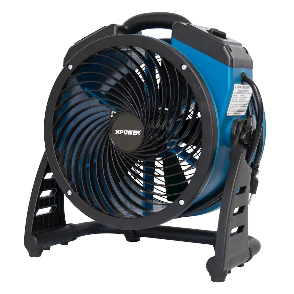 1/4 HP 2100 CFM Variable Speed Sealed Motor Ventilation Axial Air Mover - Blue. Picture 32