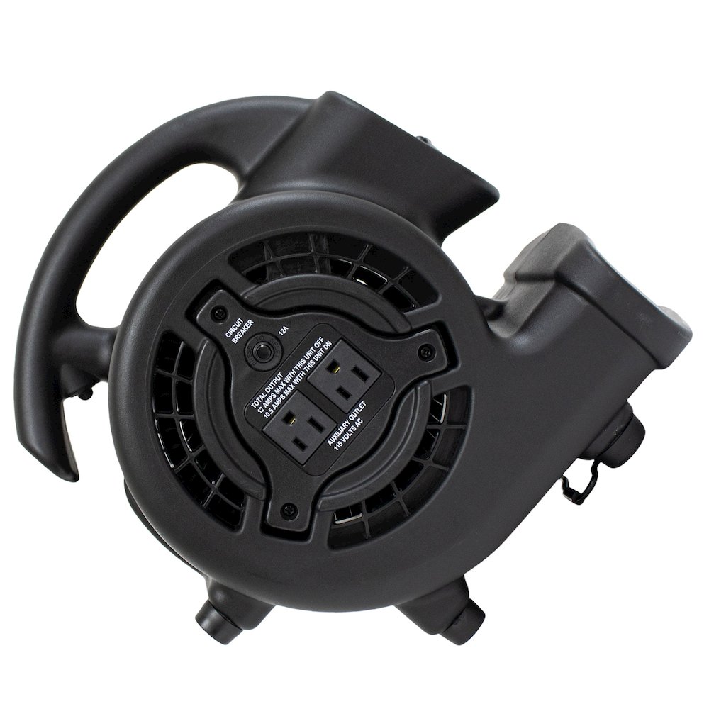 P-80A 600 CFM Multi-Purpose Mini Air Mover, Utility Fan, Dryer, Blower - Black. Picture 6