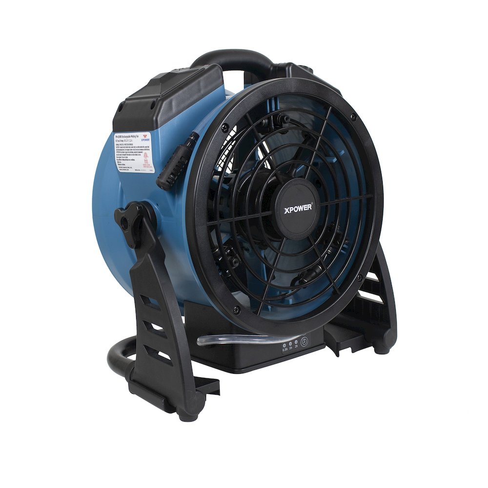 Battery Operated Cordless Variable Speed 11" Outdoor Cooling Misting Fan. Picture 3