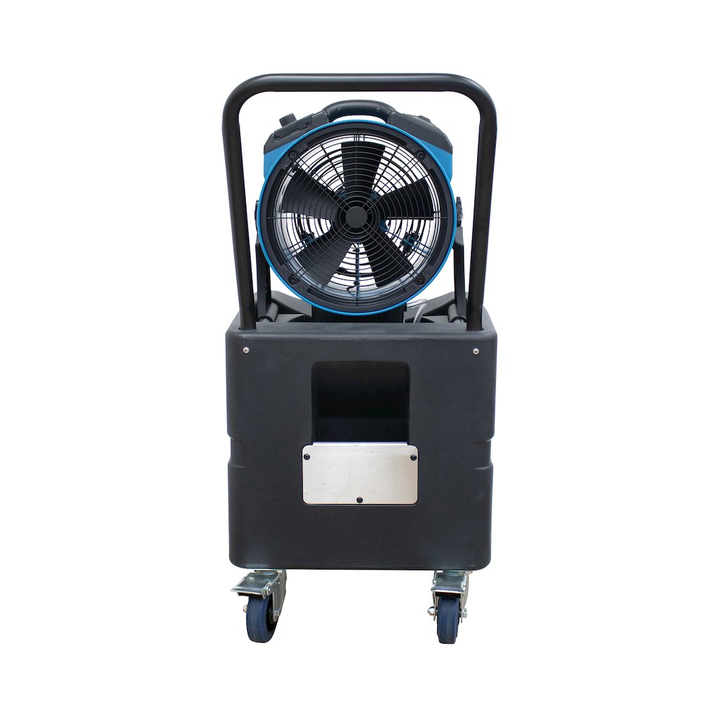 Battery Operated Variable Speed 11" Outdoor Cooling Misting Fan. Picture 1