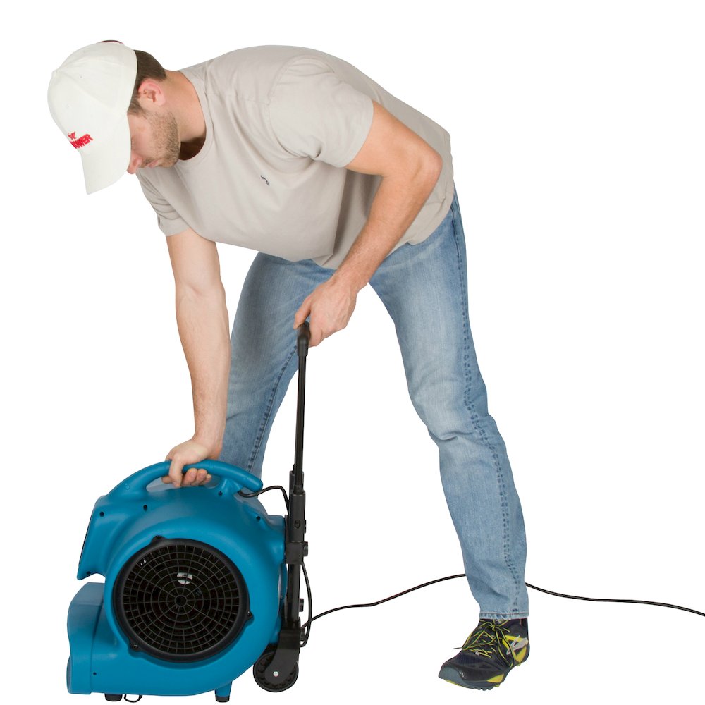 1 HP, Carpet Dryer, Floor Fan, Blower with Telescopic Handle and Wheels. Picture 9