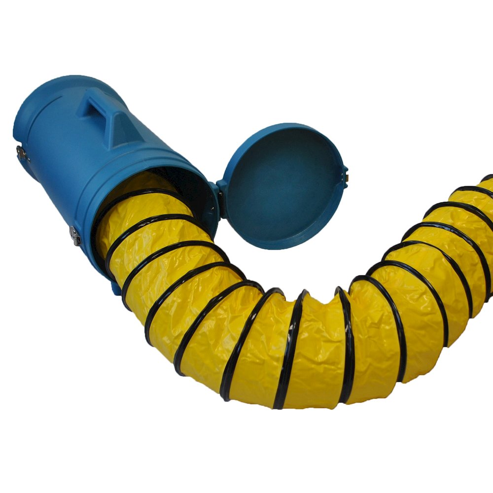 Extra Flexible 8" Diameter 25 Ft Ventilation PVC Duct Hose with Carrier. Picture 2