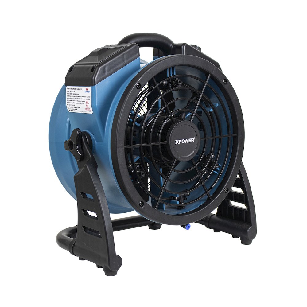 Battery Operated Variable Speed 11" Outdoor Misting Fan and Air Circulator. Picture 2