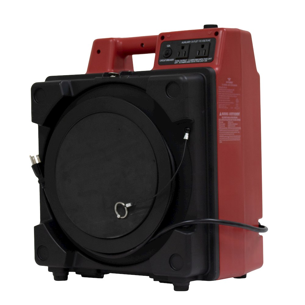 3 Stage Filtration HEPA Purifier System, Negative Air Machine - Red. Picture 7