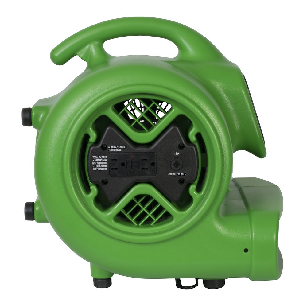 1/3 HP 2400 CFM 3 Speed, Carpet Dryer, Blower - Green. Picture 8