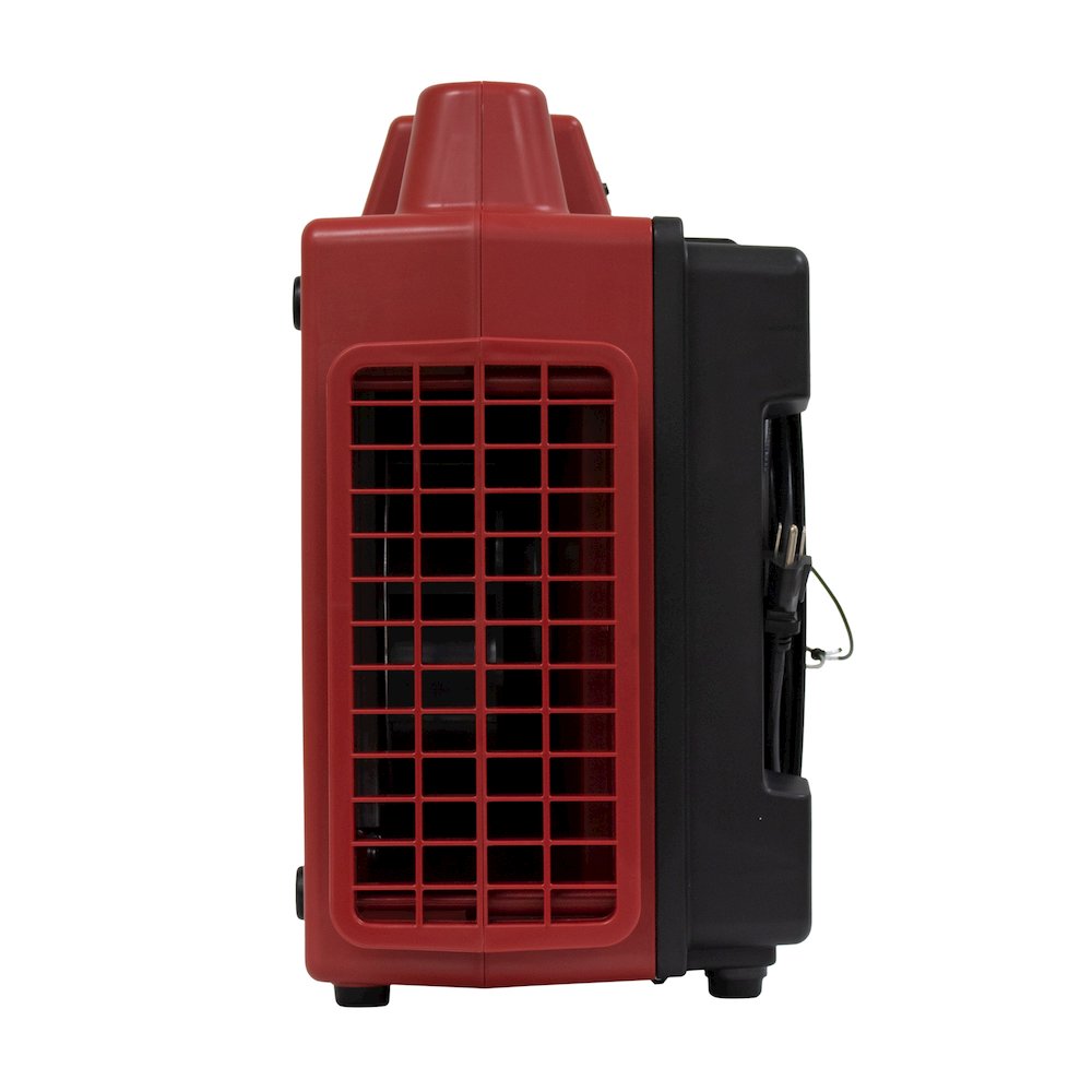 3 Stage Filtration HEPA Purifier System, Negative Air Machine - Red. Picture 3