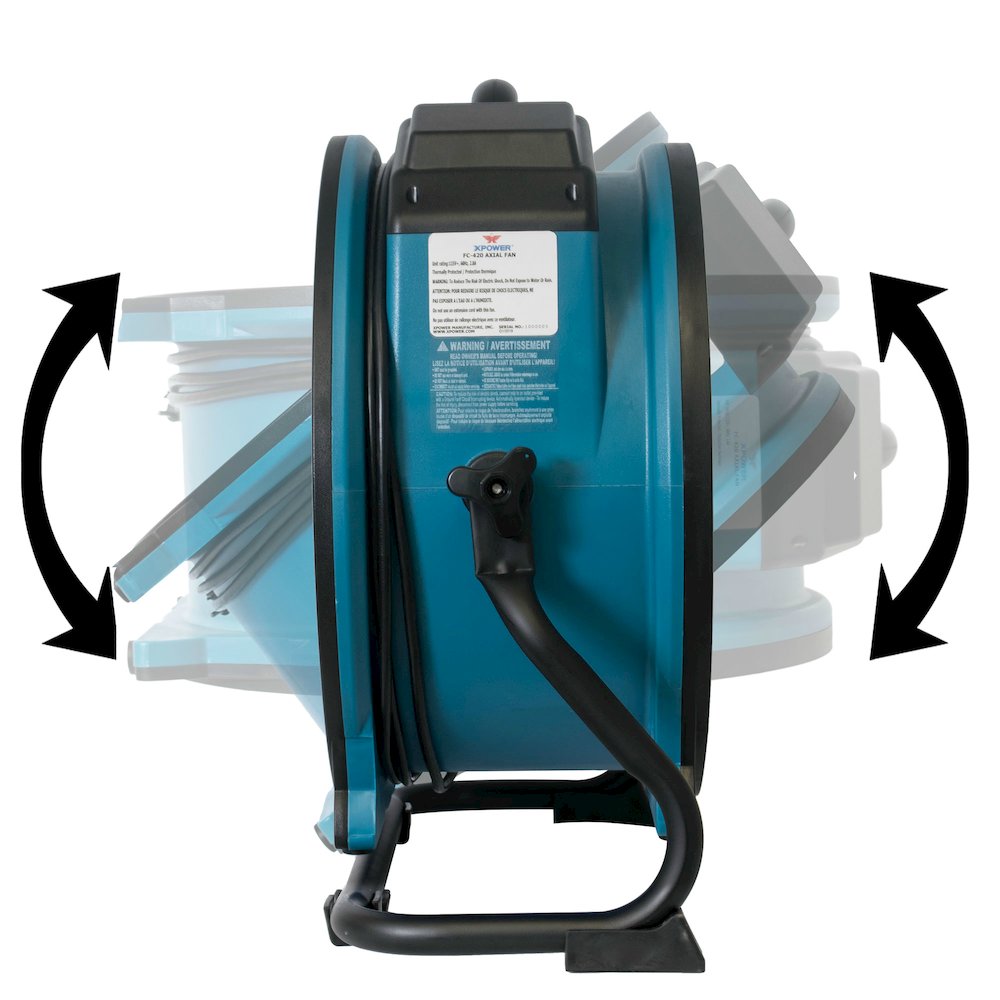 1/3 HP 3600 CFM 5 Speed Portable 18" Grade Utility Fan. Picture 15