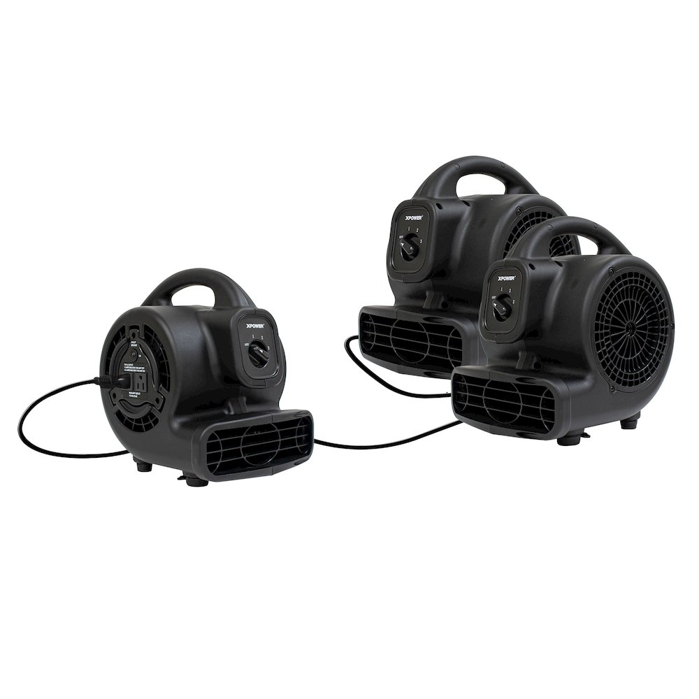 P-80A 600 CFM Multi-Purpose Mini Air Mover, Utility Fan, Dryer, Blower - Black. Picture 5