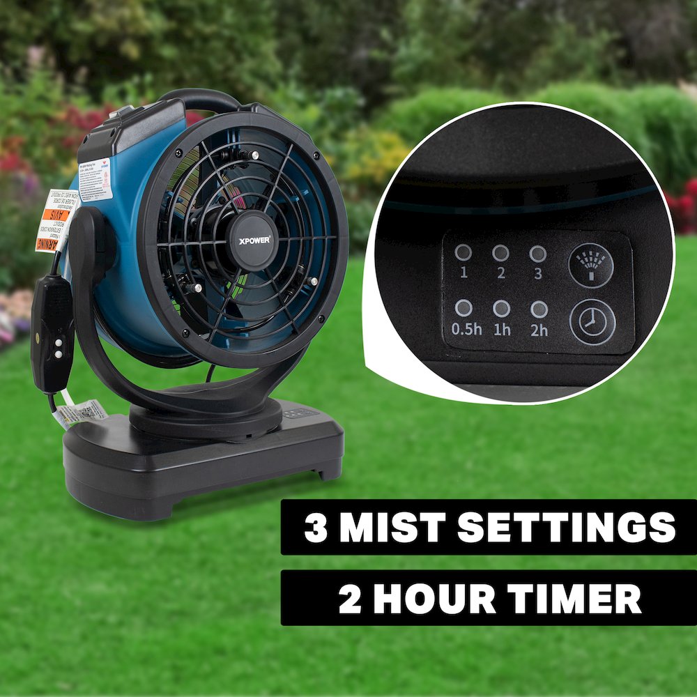 Oscillating Portable 3 Speed Outdoor Cooling Misting Fan. Picture 25