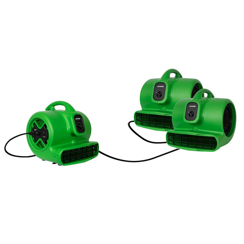 1/3 HP 2400 CFM 3 Speed, Carpet Dryer, Blower - Green. Picture 6