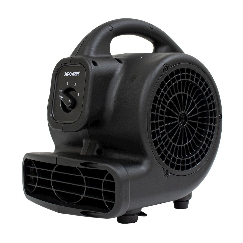P-80A 600 CFM Multi-Purpose Mini Air Mover, Utility Fan, Dryer, Blower - Black. Picture 11