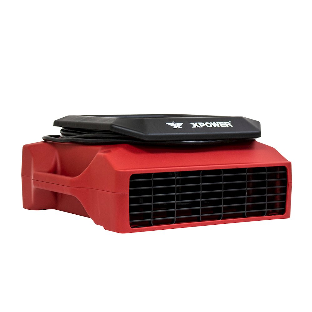 PL-700A 1/3 HP 1050 CFM 3 Speed Low Profile, Floor Fan, Carpet Dryer - Red. Picture 3