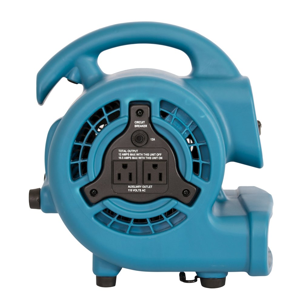 P-80A 600 CFM Multi-Purpose Mini Air Mover, Utility Fan, Dryer, Blower - Blue. Picture 17