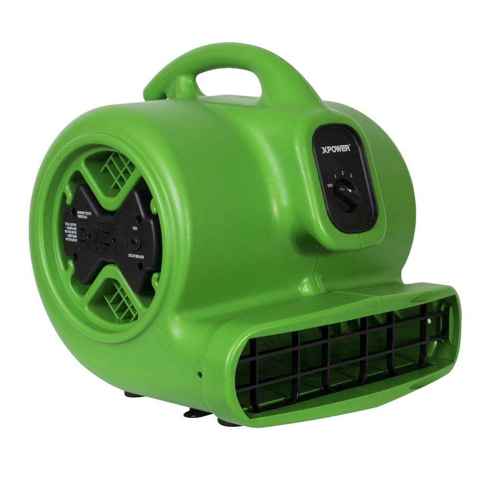 1/3 HP 2400 CFM 3 Speed, Carpet Dryer, Blower - Green. Picture 5