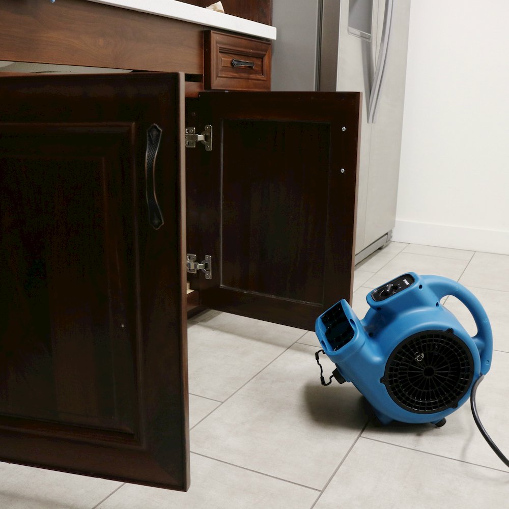 P-80A 600 CFM Multi-Purpose Mini Air Mover, Utility Fan, Dryer, Blower - Blue. Picture 14