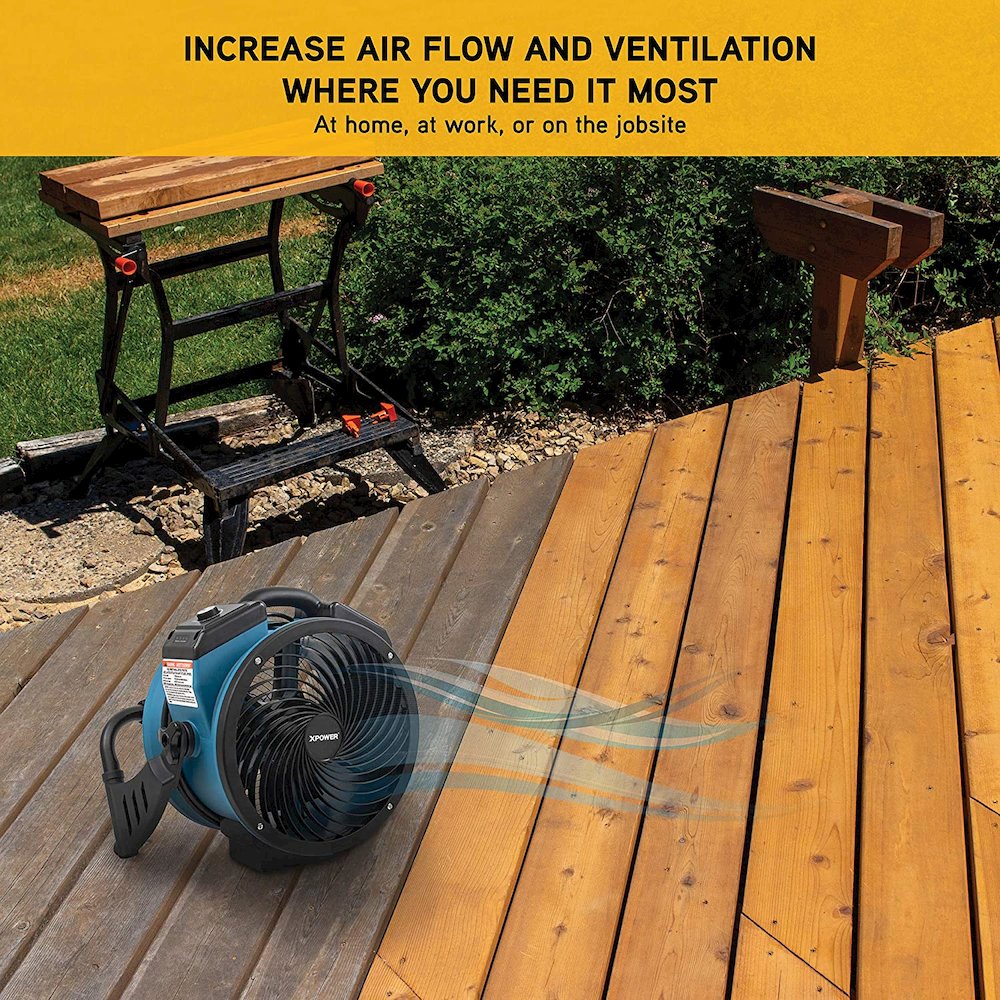 AC/DC Corded/Cordless 11" Sealed Brushless DC Motor Air Circulator Utility Fan. Picture 10
