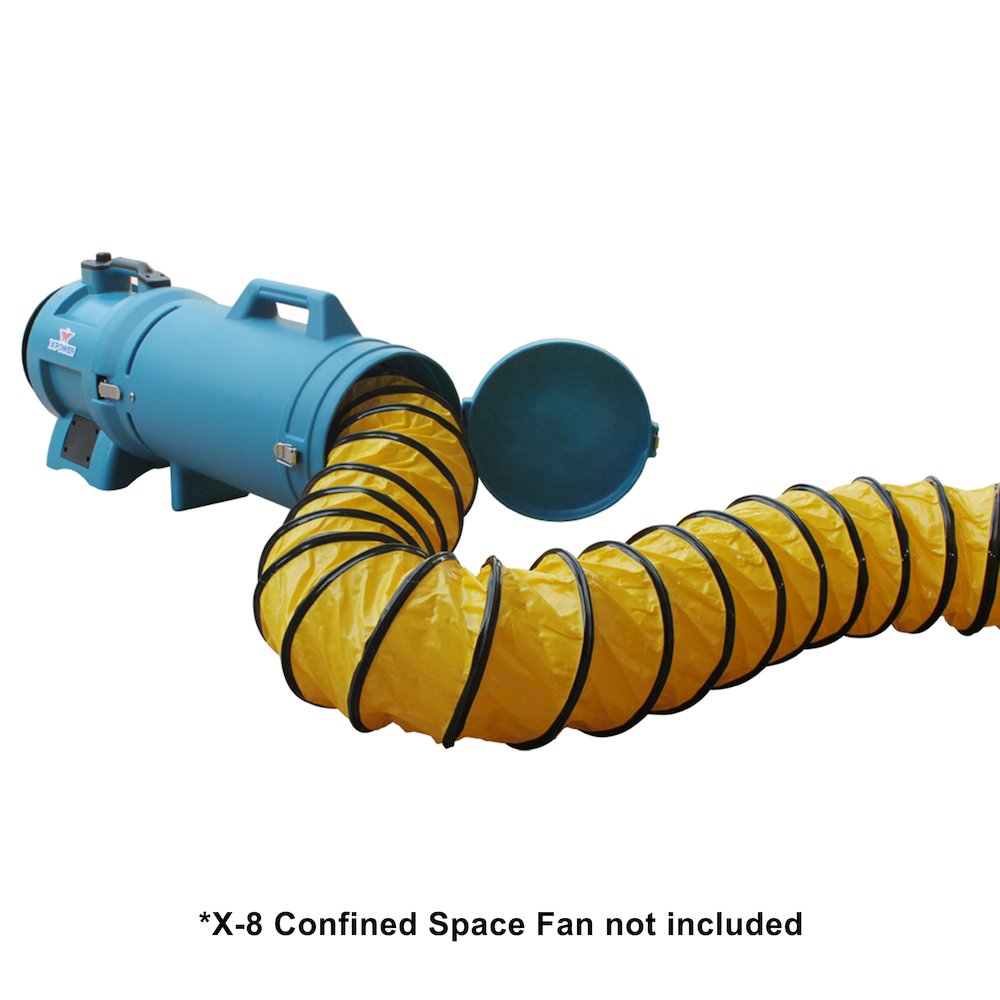Extra Flexible 8" Diameter 25 Ft Ventilation PVC Duct Hose with Carrier. Picture 3