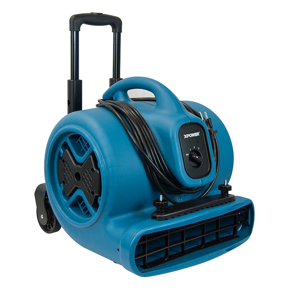 1/2 HP 2980 CFM, Dryer, Fan, Blower with Telescopic Handle, Wheels, Carpet Clamp. Picture 10