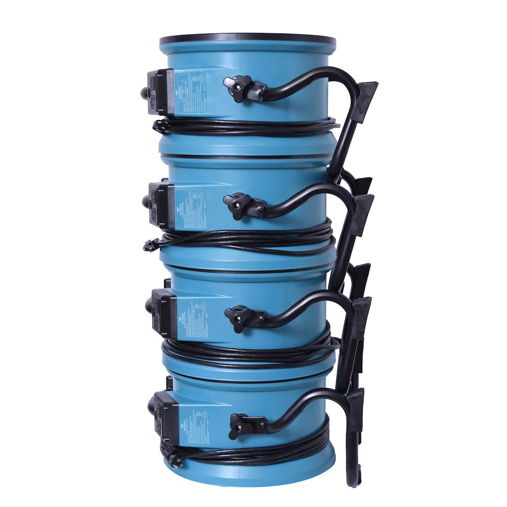 1/4 HP 2100 CFM Variable Speed Sealed Motor Ventilation Axial Air Mover - Blue. Picture 3