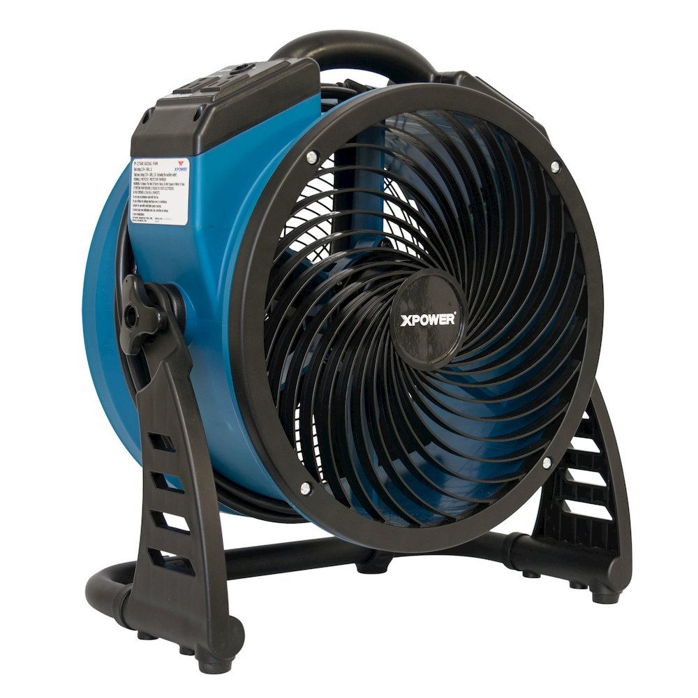 4 Speed 13" Ventilation Axial Air Mover, Blower, Fan with Built-in Power Outlets. Picture 3