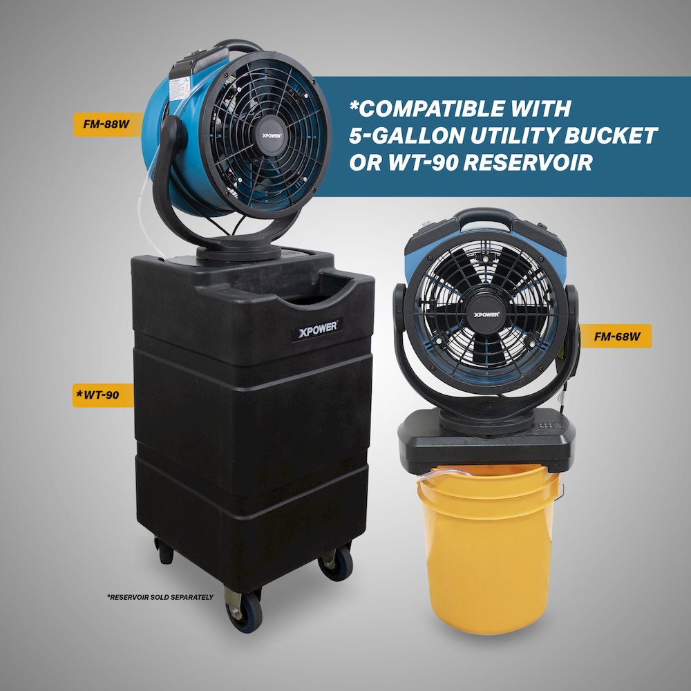 Oscillating Portable 3 Speed Outdoor Cooling Misting Fan. Picture 7