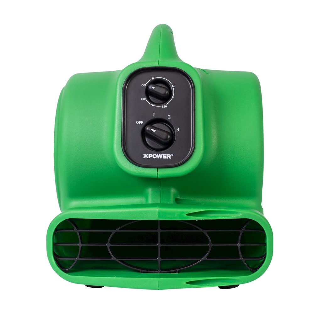 1/4 HP 925 CFM Multi-Purpose Mini Air Mover, Dryer, Blower and Timer - Green. Picture 8
