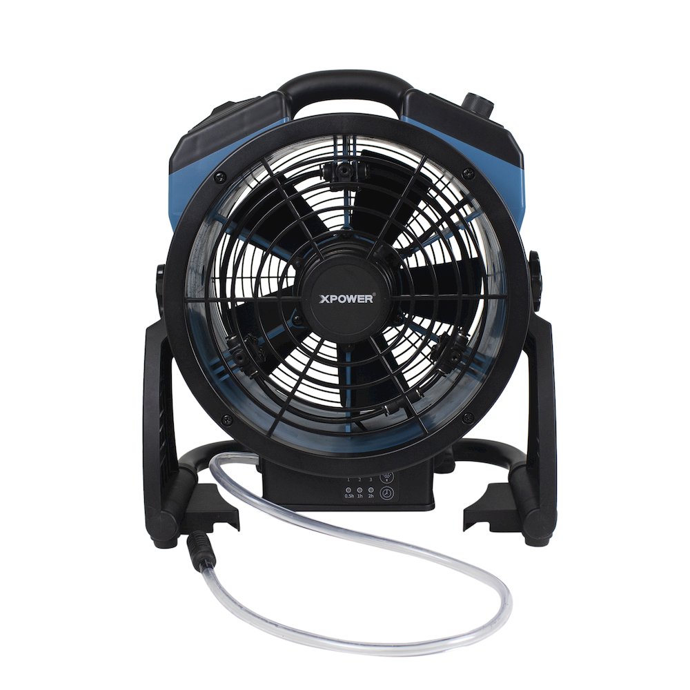 Battery Operated Cordless Variable Speed 11" Outdoor Cooling Misting Fan. Picture 4