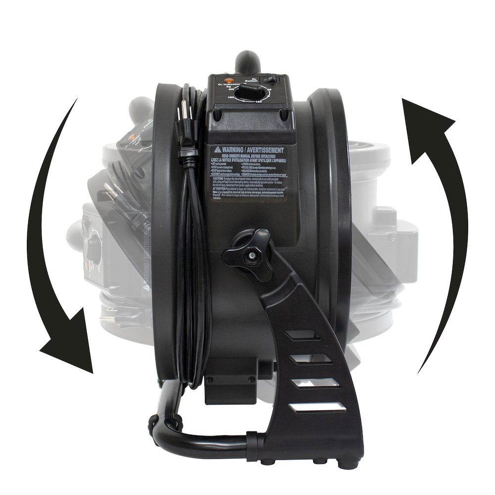 1450 CFM Variable Speed Brushless DC Motor Axial Air Mover with Ozone Generator. Picture 11