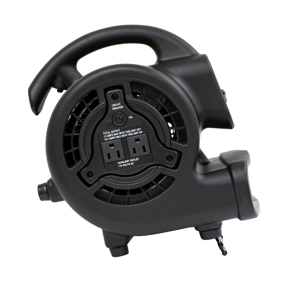 P-80A 600 CFM Multi-Purpose Mini Air Mover, Utility Fan, Dryer, Blower - Black. Picture 1