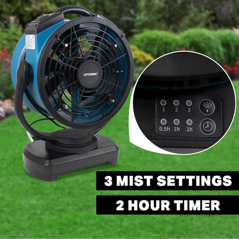 Oscillating Portable 3 Speed Outdoor Cooling Misting Fan. Picture 21