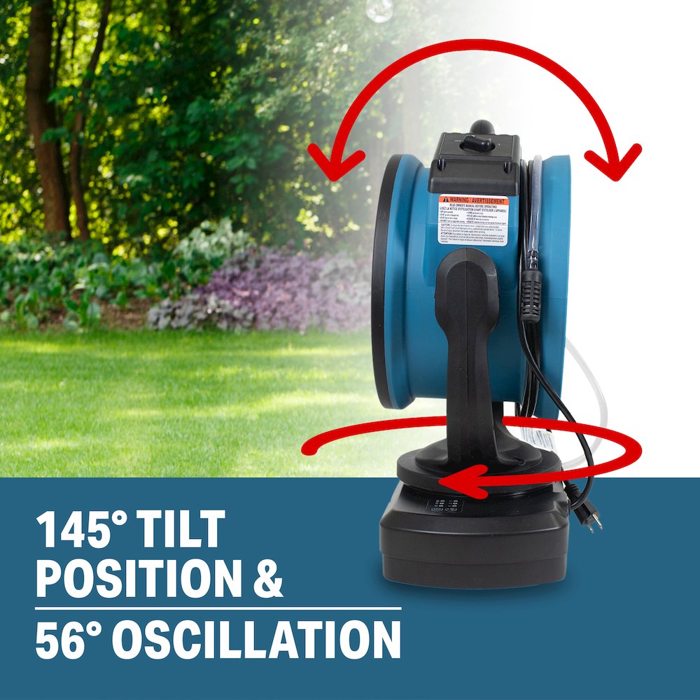 Oscillating Portable 3 Speed Outdoor Cooling Misting Fan. Picture 5