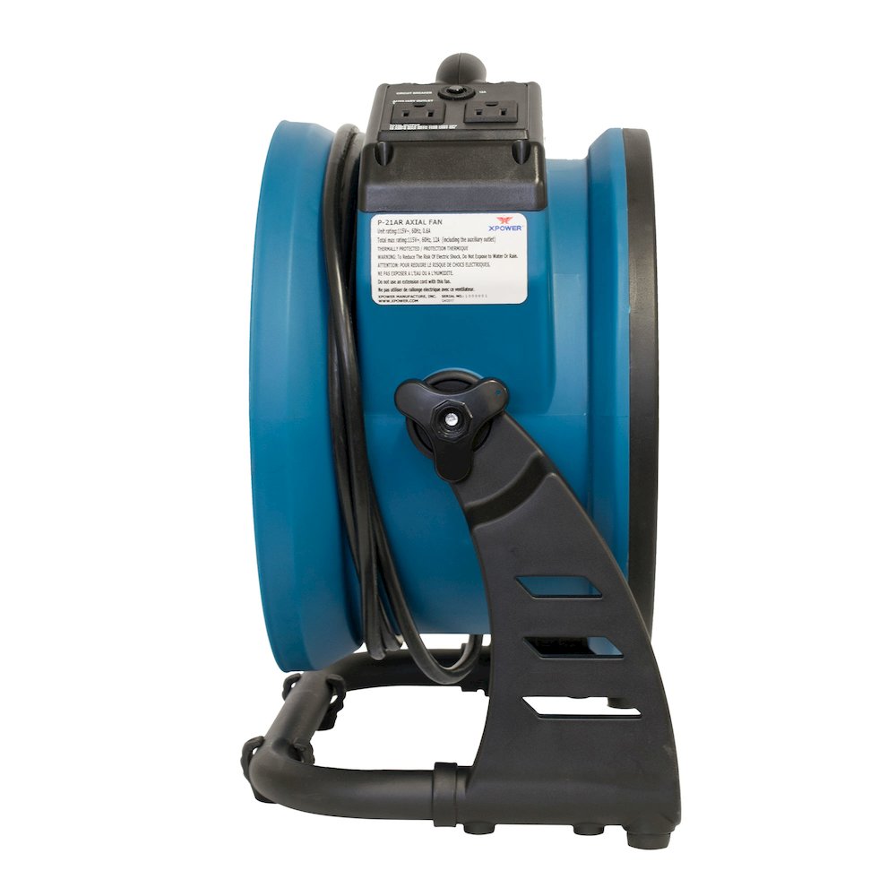1/4 HP 2100 CFM Variable Speed Sealed Motor Ventilation Axial Air Mover - Blue. Picture 31