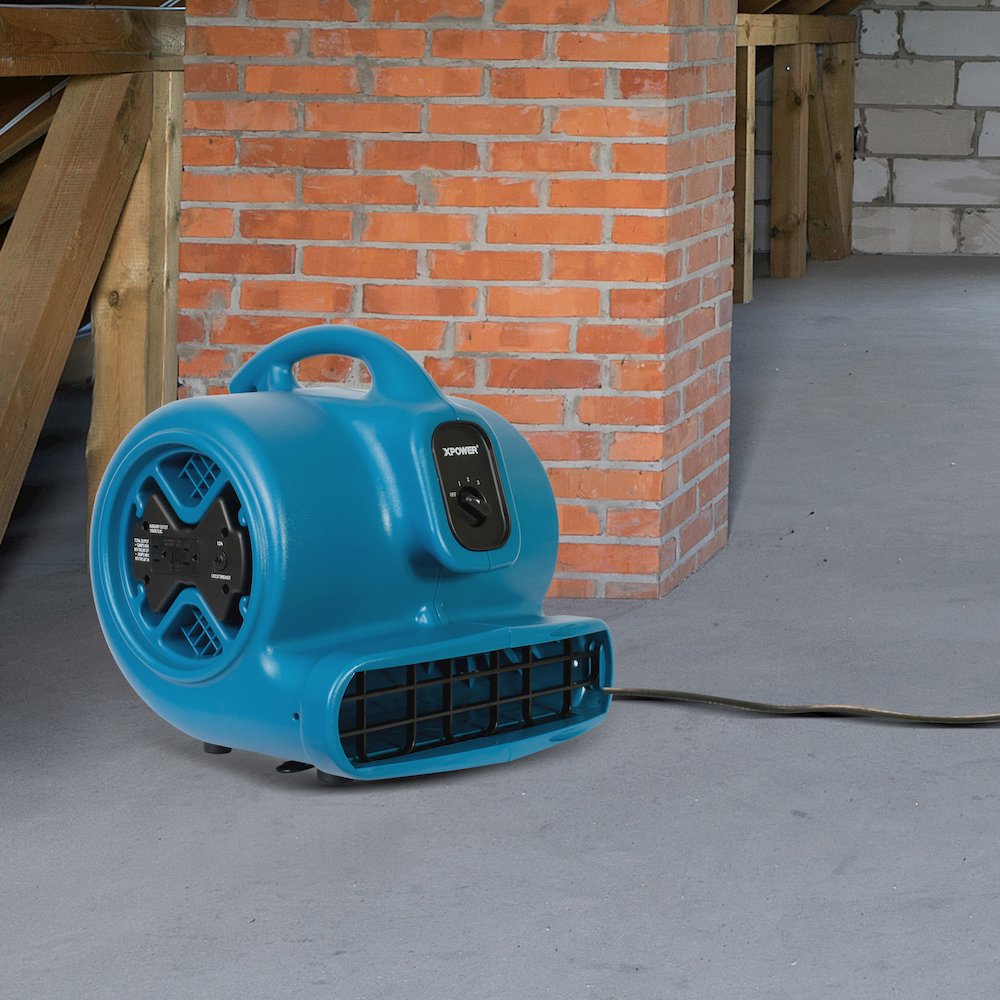 1/3 HP 2600 CFM 3 Speed, Carpet Dryer, Blower with Built-in GFCI Power Outlets. Picture 10