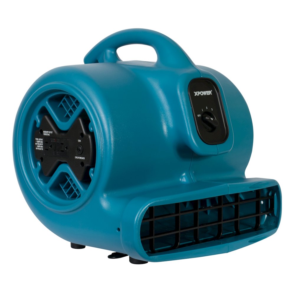 1/3 HP 2600 CFM 3 Speed, Carpet Dryer, Blower with Built-in GFCI Power Outlets. Picture 1