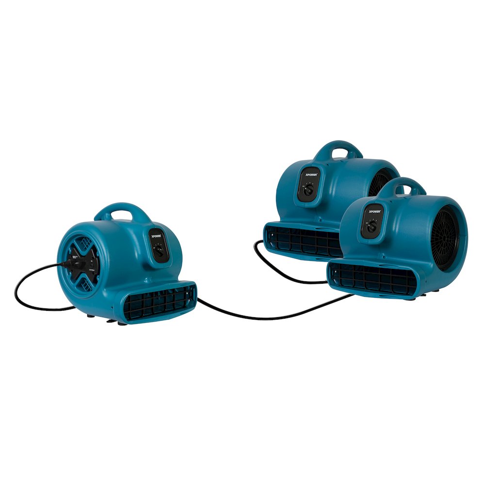1/3 HP 2600 CFM 3 Speed, Carpet Dryer, Blower with Built-in GFCI Power Outlets. Picture 4