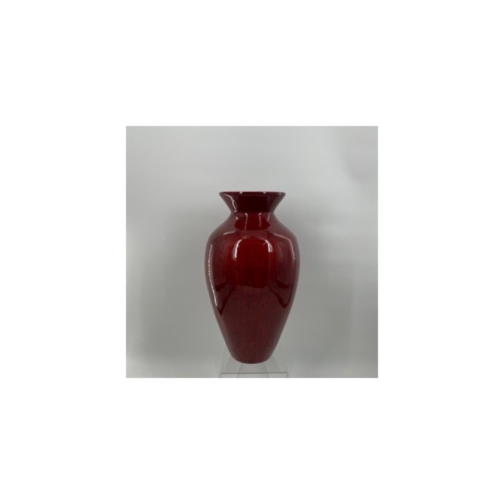 Red Spun Bamboo Vase. Picture 1