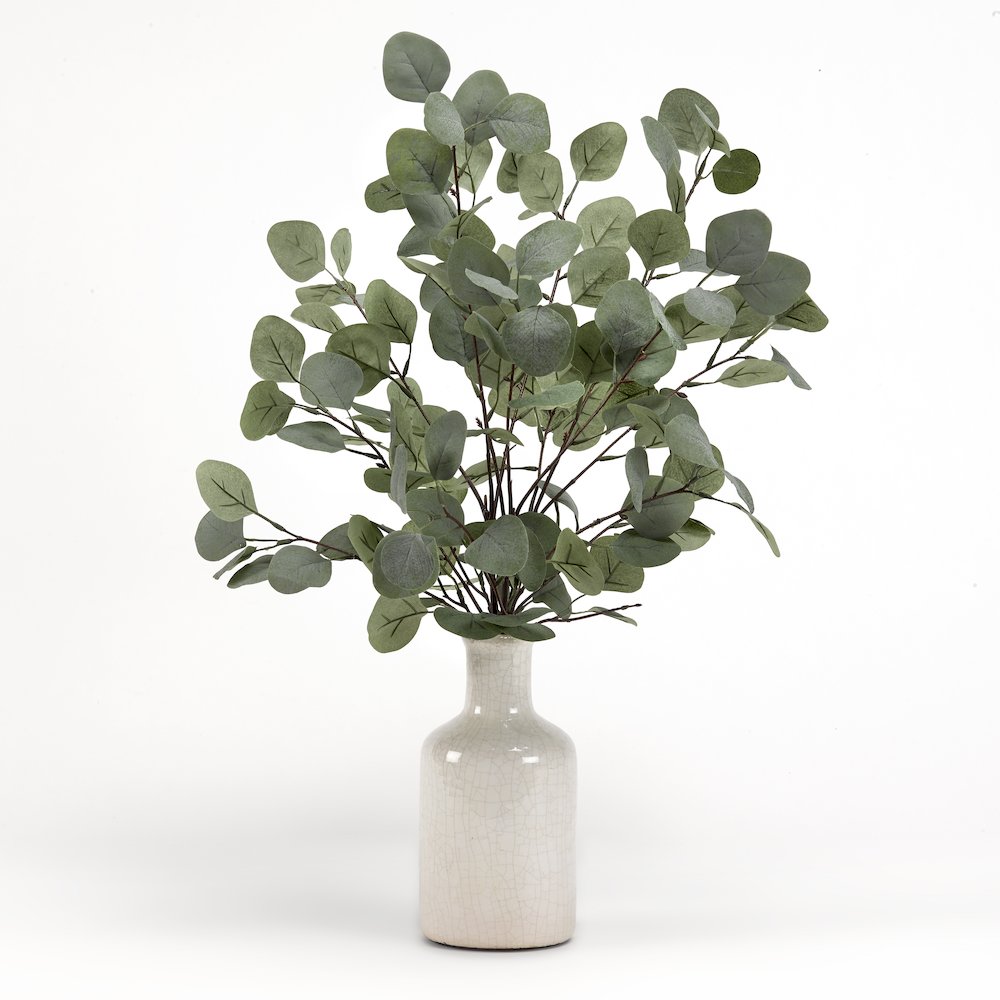 Grey/Green Eucalyptus in Ceramic Bottle. Picture 1