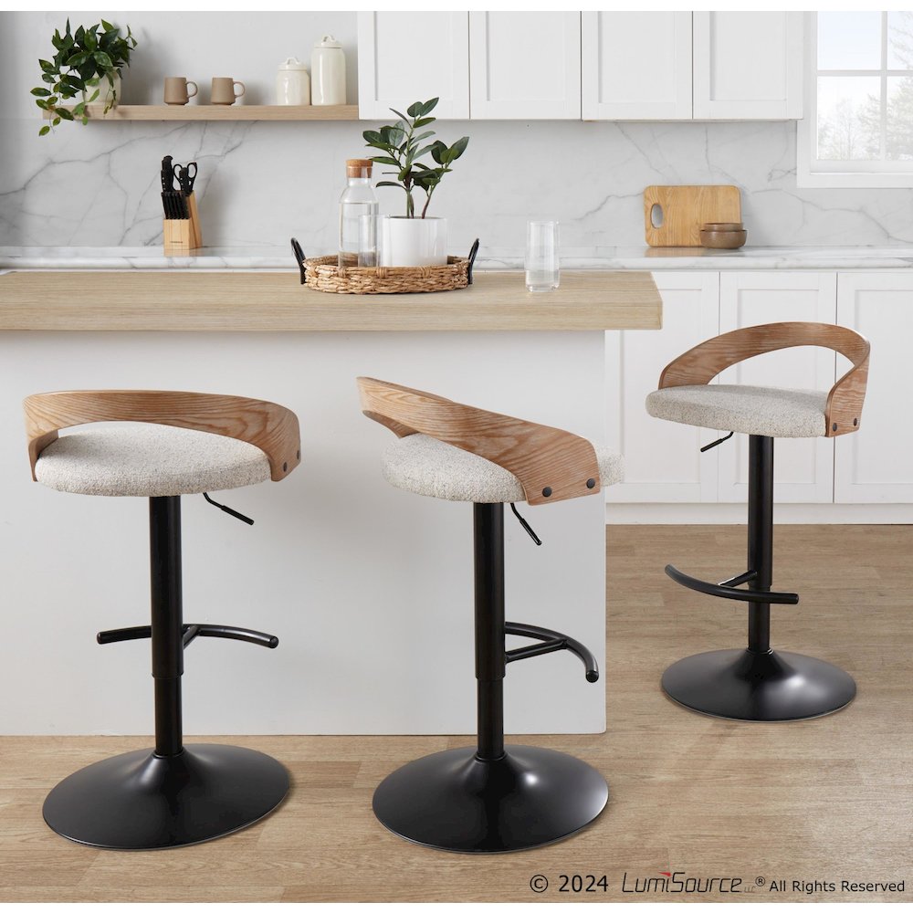 Grotto Adjustable Barstool - Set of 2. Picture 7