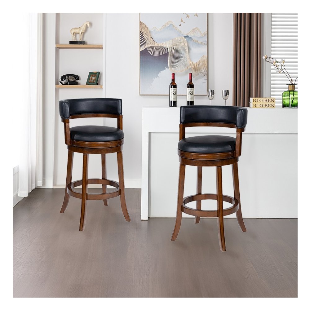Balen Swivel Bar Stool -Cappuccino Finish. Picture 3