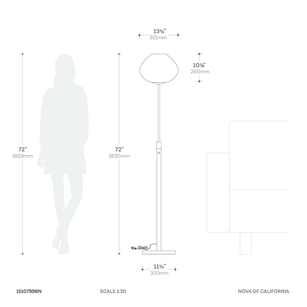 Bloom Torchiere Floor Lamp. Picture 9