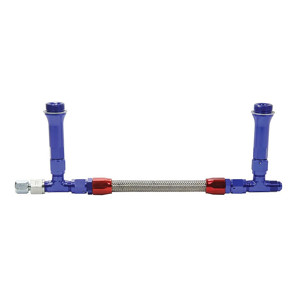 Fuel Line Kit 9-5/16in Std Holley -6AN Blue. Picture 1