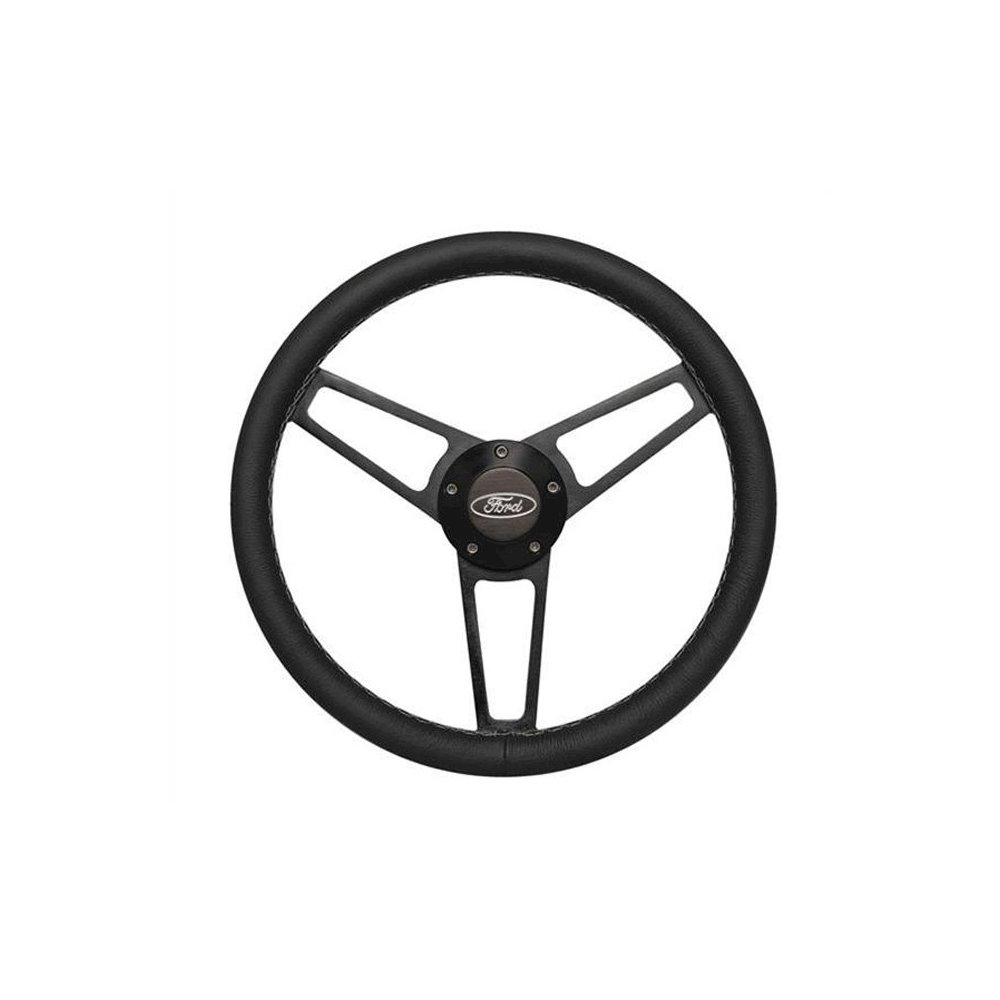 Billet Series Leather Steering Wheel. Picture 1