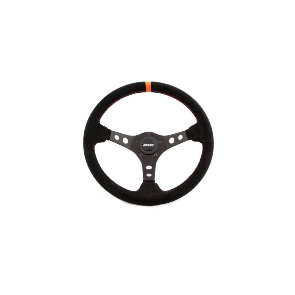 Suede Racing Steering Wheel w/Center Marker. Picture 1