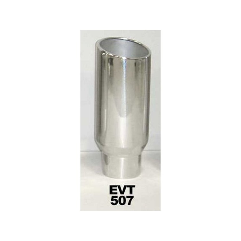Exhaust Tip 5in x 7in 18in L Polished Weld-on. Picture 1