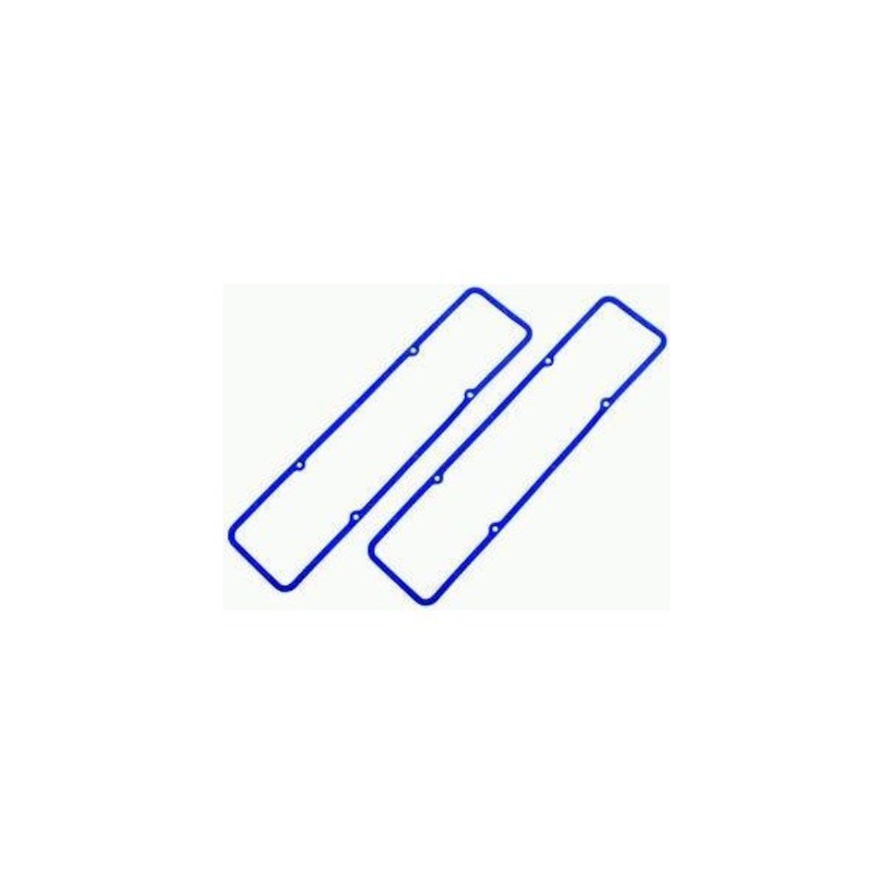 Blue Rubber SB Chevy Valve Cover Gaskets Pair. Picture 1